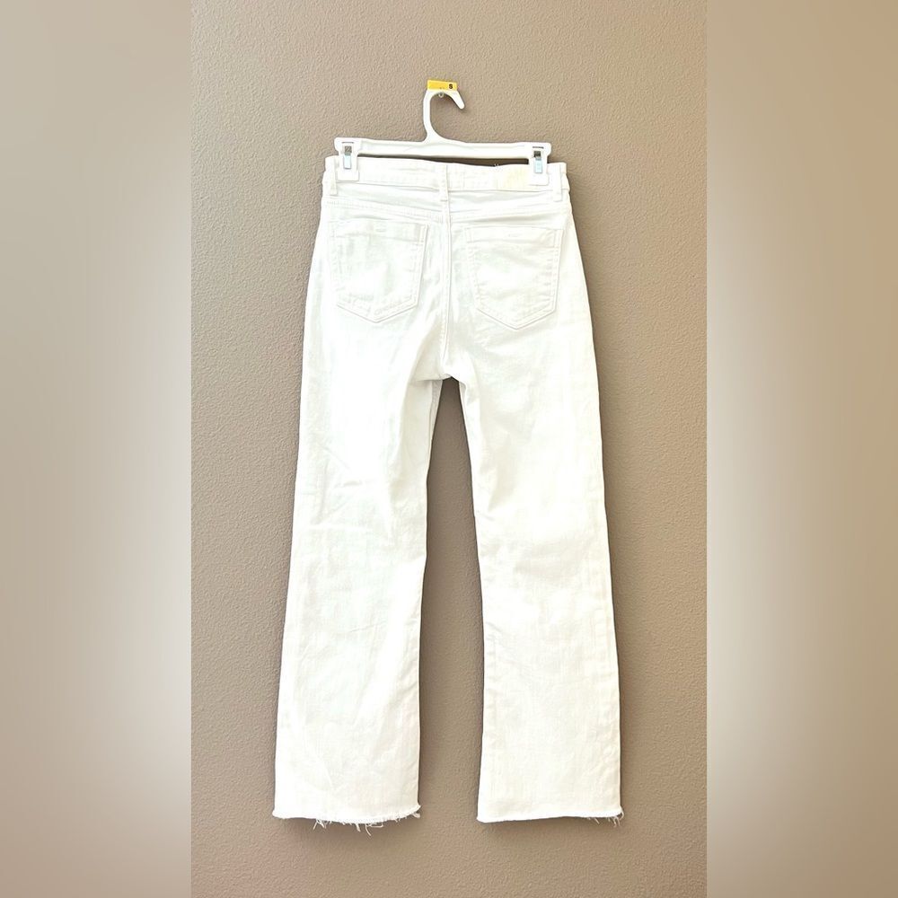 Zara High Waist Raw Hem Straight Leg - Picture 5 of 10